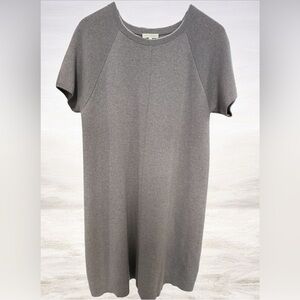 NWOT!  Ann Mashburn Taupe Beige 100% Wool Jersey Knit Short-Sleeve Dress